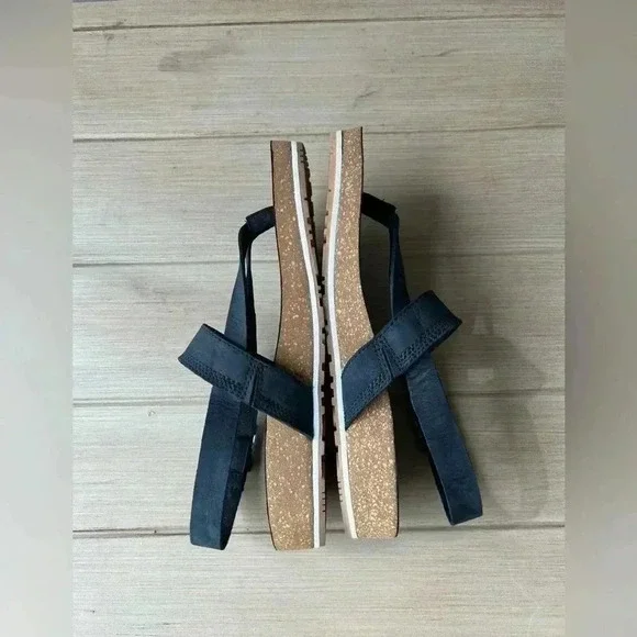 MALIBU WAVES THONG BLACK WOMAN’S Sz 9 SANDALS - Picture 3 of 9